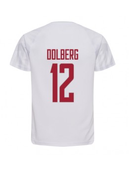 Billige Danmark Kasper Dolberg #12 Bortedrakt VM 2022 Kortermet